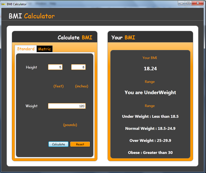 Calculate your body mass index.