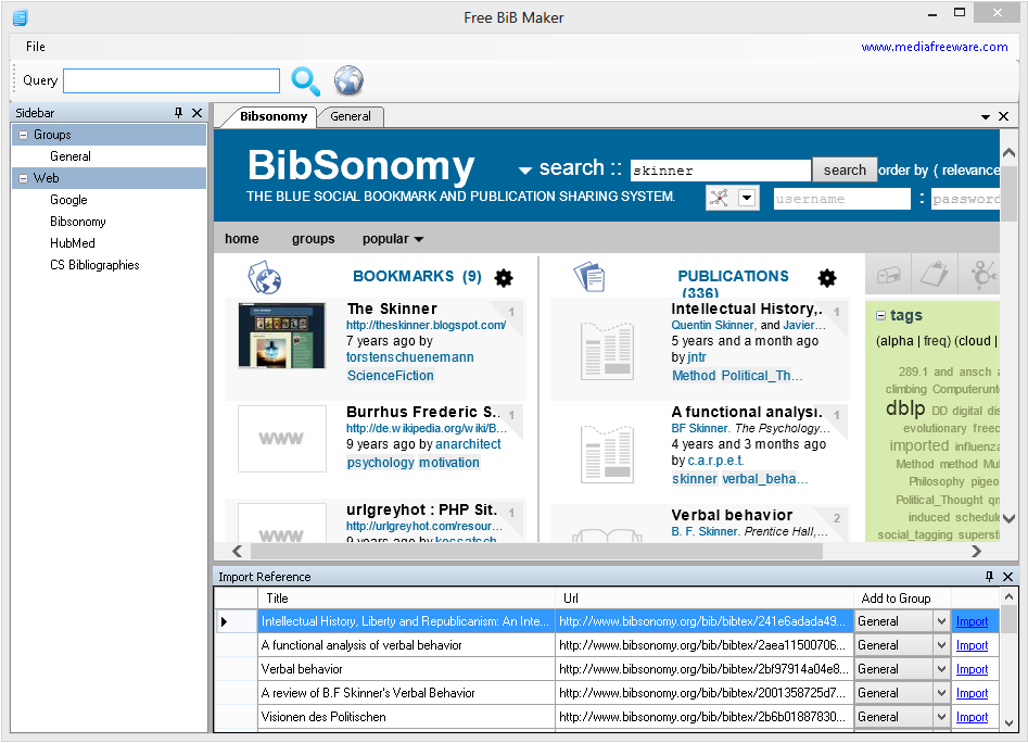 Generate citations which are available in MLA