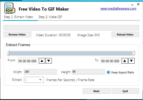 Convert video files to GIF images.