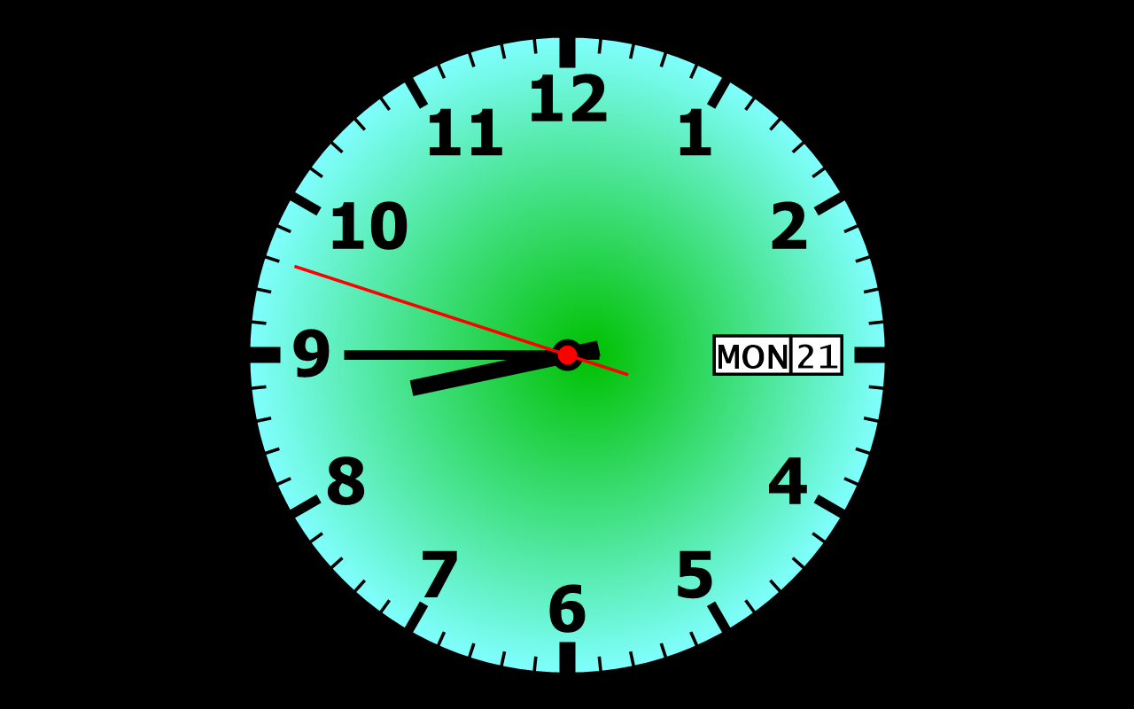 how to get an analog clock on windows 10 desktop